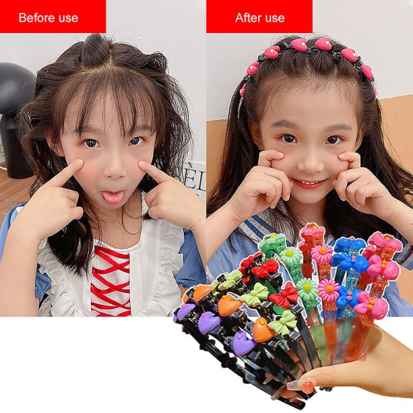 Söt frisyr för barn Pannband i koreansk stil Söt tecknad blomlugg Huvudbonad med fast hårögla 1 Bowknot Red