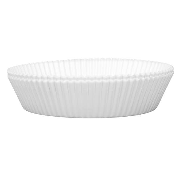 50 st Engångs Non Stick Bakformar Oljepapper för Dessertbutik Vit