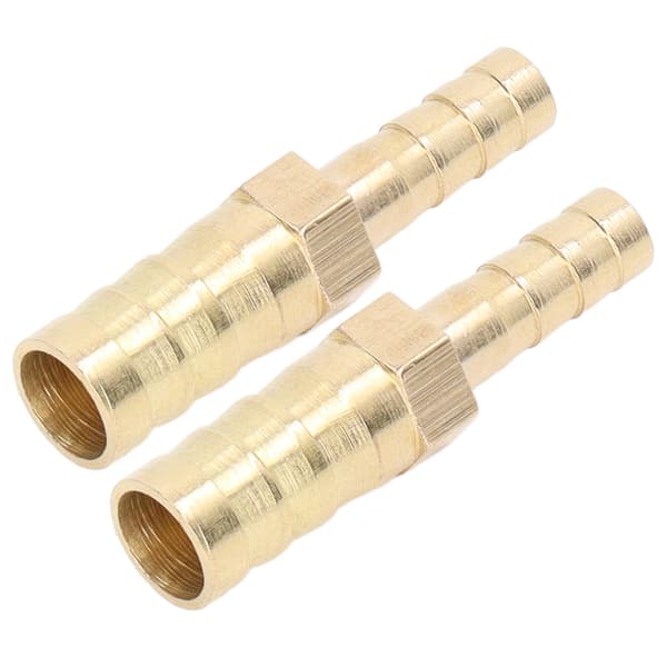 2 Messing Ferrule Fittings med Ferrules Reduser Hex Reduserende Ferrule Kobling 10mm 3/8 Tommer til 6mm 1/4 Tommer