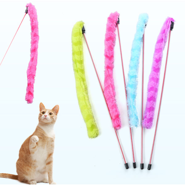 Interaktiv stickkattleksak, rolig fylld stickkattleksak, husdjursleksaker (4-pack)