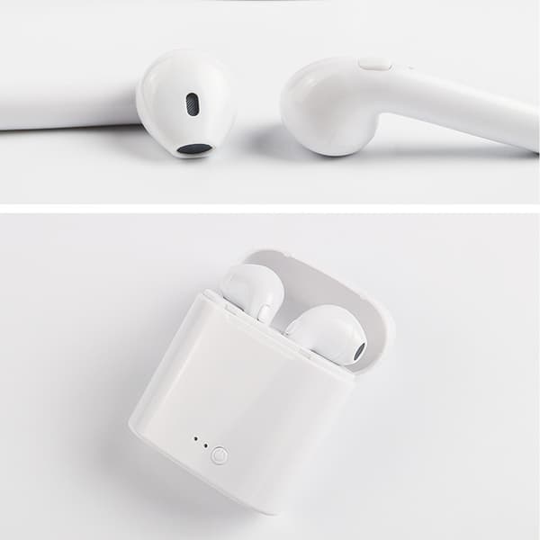 I7S Trådløse Bluetooth-ørepropper Stereo Stabil Bluetooth 5.0 Sport Hvit Ladeetui