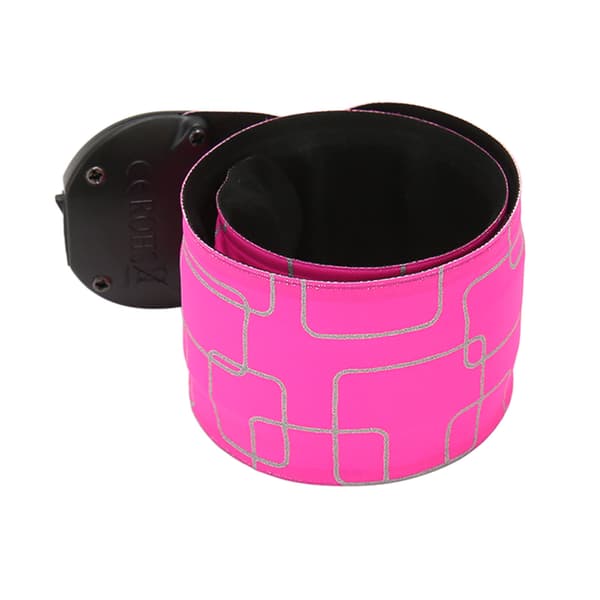 USB Oppladbart LED Sikkerhetsarmbånd Lys Justerbart 3 Nivåer Rosa for Nattløping