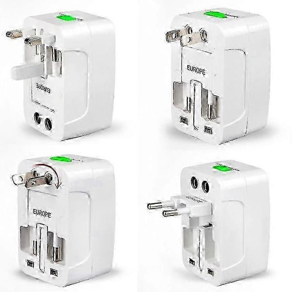 Pluggadapter, Universal EU US AU Rese AC Strömadapter Plugg (Vit) Edition 0808, Ny 2026