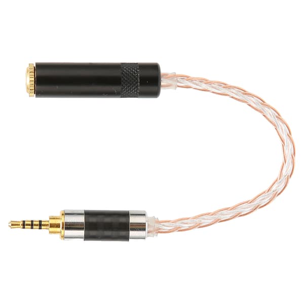 2,5 mm han til 3,5 mm hun lydadapterkabel 15 cm 5,9 tommer hovedtelefonforlænger