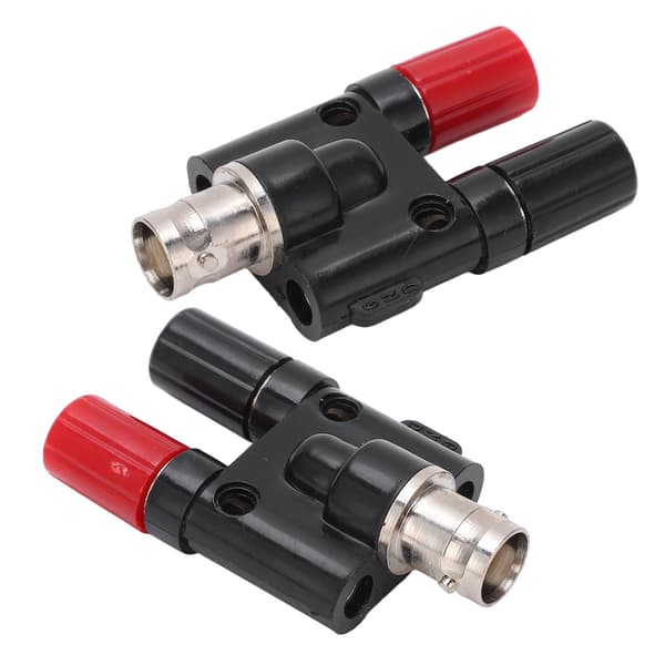 2-vejs BNC til 4 mm dobbelt bananstik Binding Post RF koaksial splitteradapter