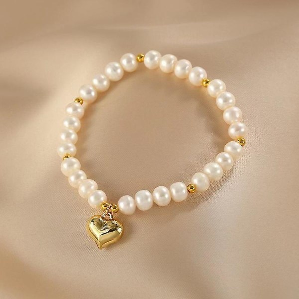 Armband Pearl Heart Stud Girls&#39; Modesmycken Ac3449