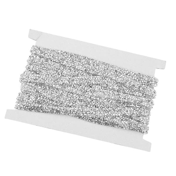 10 Yard Pack 10mm Silver Plast Diamant Mesh Wrap Roll Rhinestone Ribbon Dekoration
