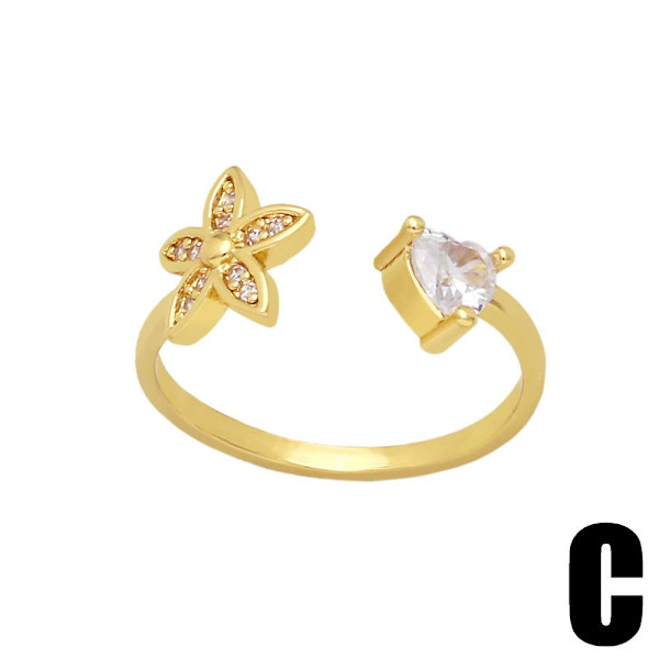 Sormus Vintage Zircon Heart Stud Muotikorut Ac8676 C