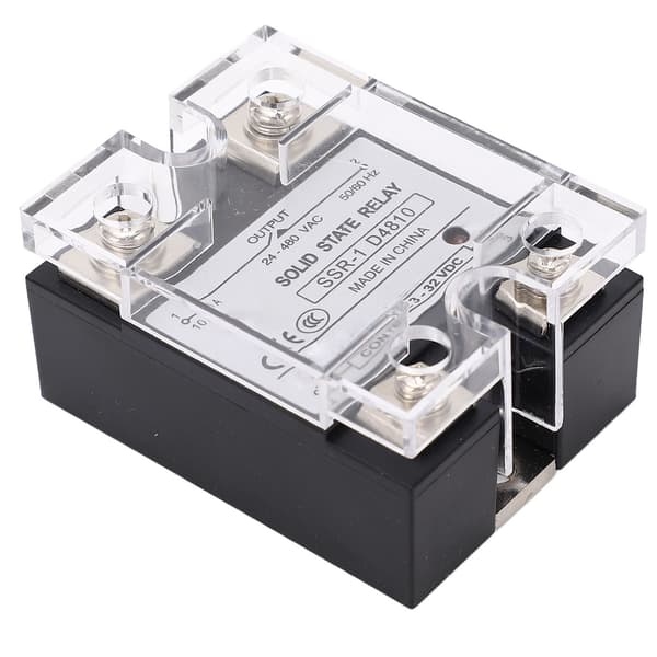 10A Solid State Relé DC Kontroll AC SSR Modul 24-480VAC Lastspenning