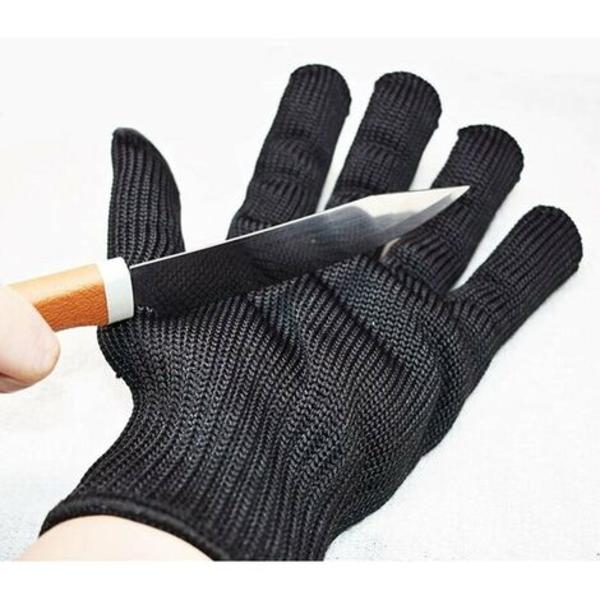 Parrot Anti-Bite Handsker Dyrepolstring Ridsefuglehåndteringshandsker Anti-Bite Træningshandsker af ståltråd Et par (sort)