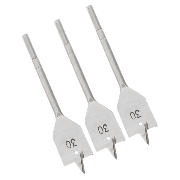Platt Träborrsats 3 Delar Högkolstål 30 mm