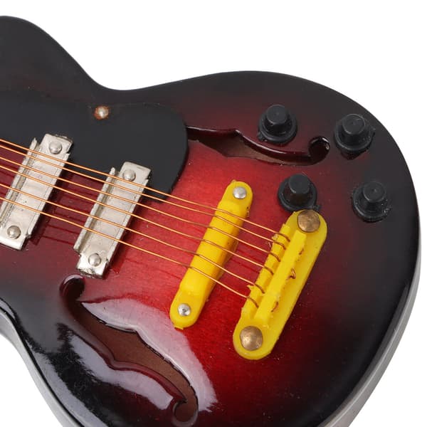 Miniatyr Tilia Hantverksgitarr Form Elgitarr Instrumentmodell med Presentförpackning