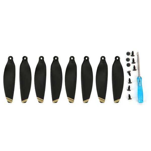 4 st Propeller Skydd 2 Par 4726F Svarta Propellrar Passar för MAVIC MINI Drone (Guld Kant)