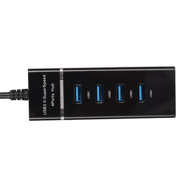 4 Port USB 3.0 Hub Hög Hastighet Kompakt Design Säkert Skydd Adapter