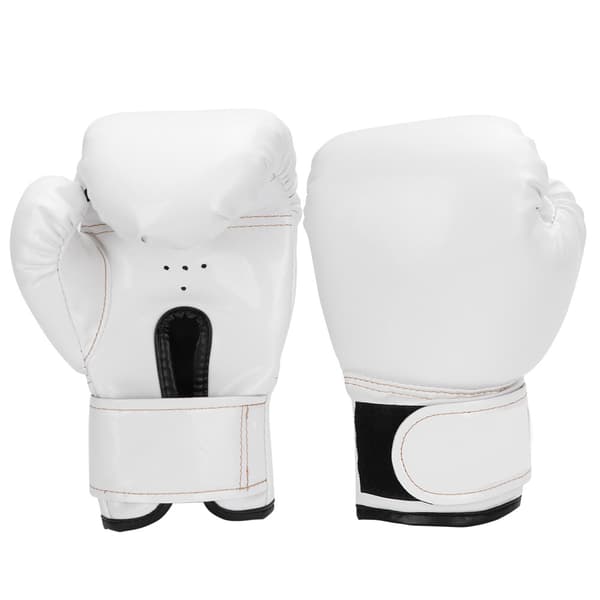 Barn PU-läder Boxningshandskar Sparring Punching Sandsäck Handskar Träningshandskar (Vit)