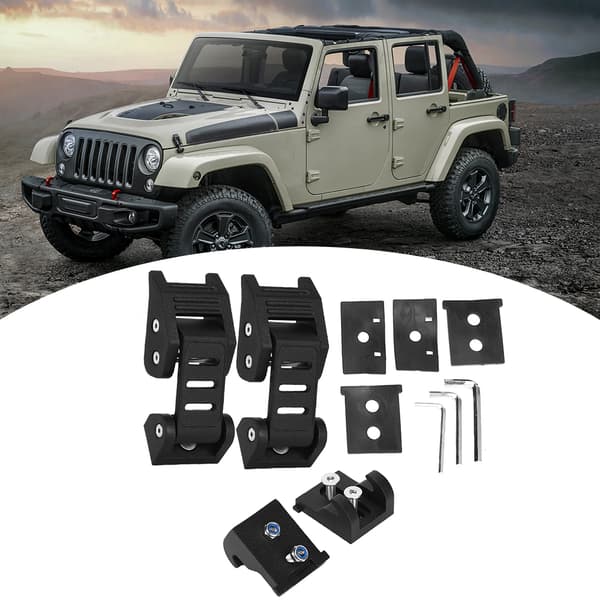 2 stk. motorhjelmslås spænde passer til Jeep Wrangler JK 2007-2017