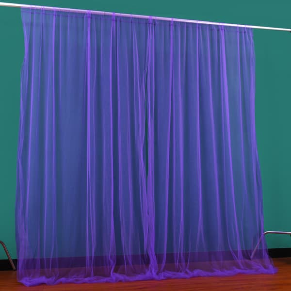 5x10ft Chiffon Bløde Semi-Transparente Moderne Gardiner til Soveværelse Stue Bryllup