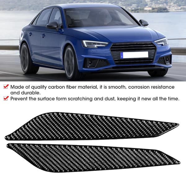 2 st Kolfiber Bil Mittkonsol Växel Sida Panel Trim Dekal Passar Audi A4 B9 2017-2019