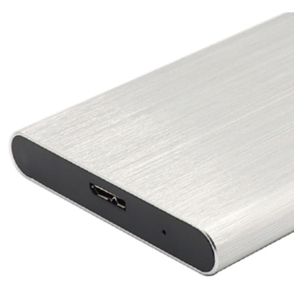 Alumiiniseoskuori USB3.0 2,5 tuuman siirrettävä kiintolevykotelo (hopeaharmaa)
