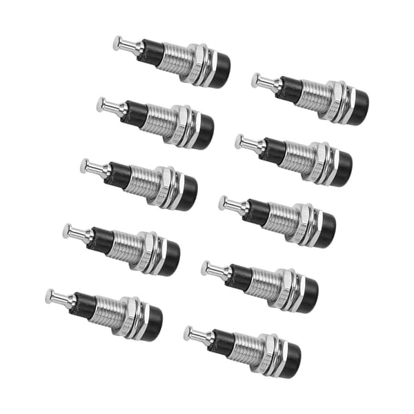 J40006 10 stk. 2 mm forniklet banan hun jack stik panelmontering bindepost sort