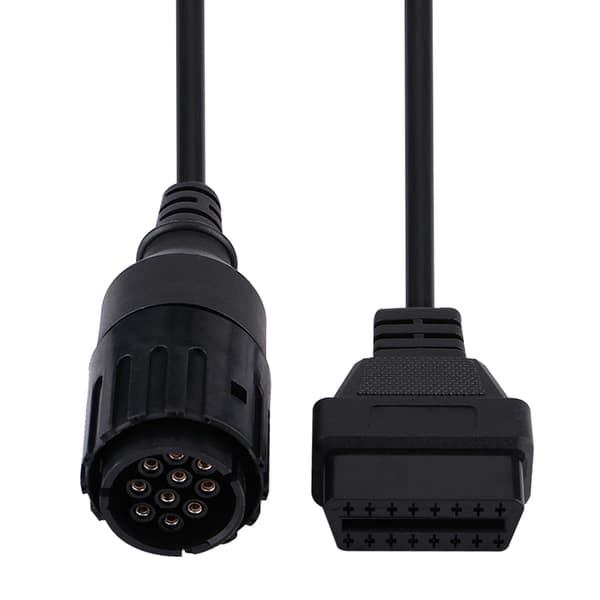 10-pin til 16-pin OBD2 Adapter Diagnostisk Kabel til ICMD Motorcykel