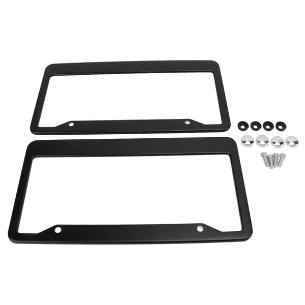 2. Nummerpladeramme Sort Aluminiumlegering Robust Holdbar Nem Installation Original Standardholder