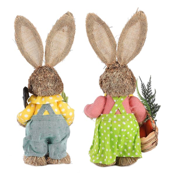 Påskeharedekor 35 cm rustikk kaninfigur skum hjemmedekorasjon