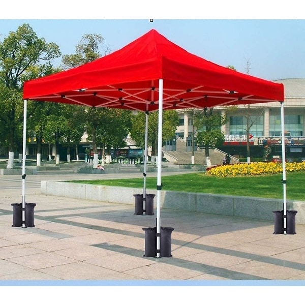 Industriel vægttasker, sandsække til pop-up teltstativer, parasol, udendørsmøbler (kun poser, sand medfølger ikke) (4 stk, L, sort)