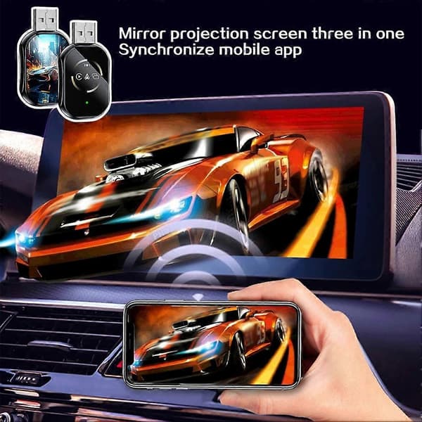 Trådløs Android Auto-adapter med Mirror Link Nem Plug and Play-installation Ingen skade på bilen til daglig pendling Android