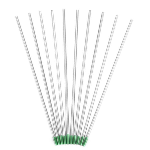 10 grønne rene wolframelektroder til AC TIG-svejsning 3,2x150mm