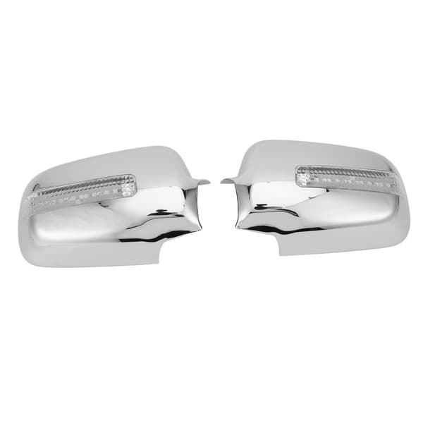 2 Sæt Sidespejlsdæksler Bakspejlsdæksler med LED-signallys ABS Krom til RD4 RD9 CR-V 2002-2006