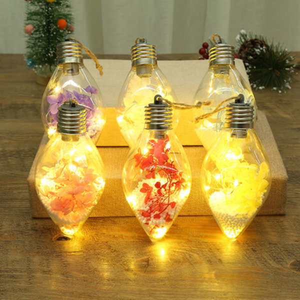 Pakkaa kirkkaat LED-joulupallot riippuvalot joulukuuseen, syntymäpäivään, hääjuhliin, C