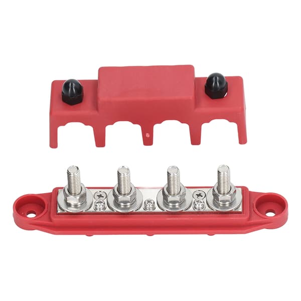4 Stud Marine Terminal Block 3 8 Tommer Rød Dækning 12 48V til RV Båd Trailer