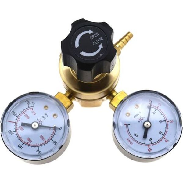 CO2-gascylinderregulator Argonblanding Mig Tig-svejsning 0-315 Bar Dobbelttryksreducer 2 Enkelttrinsmåler Indløb L 21