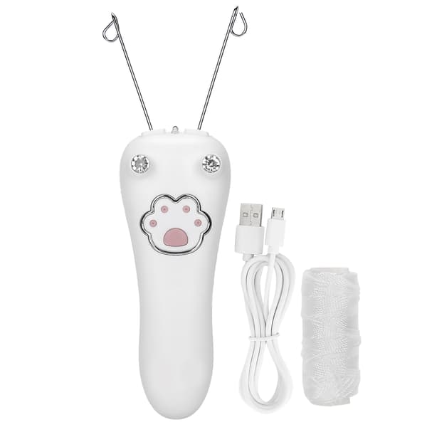 Elektrisk bomullstråd-epilator for kroppshårfjerning, fysisk enhet, hvit