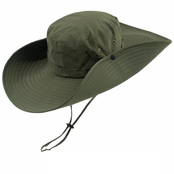 Sammenklappelig solhat Komfortabel åndbar solcremehat til klatring Military Green
