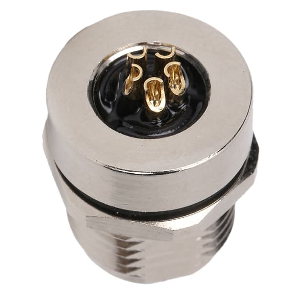 M8FS5 Panelmonterad Sockel M8 IP67 Vattentät 5-polig Kontaktadapter