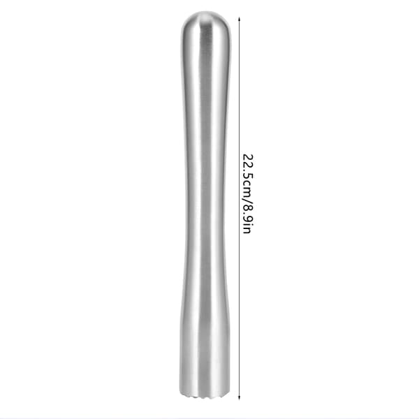 Cocktail Muddler i Rustfritt Stål - 22,5 cm