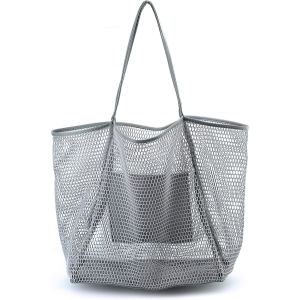 Mesh Beach Tote naisten olkalaukku A916-624 Gray