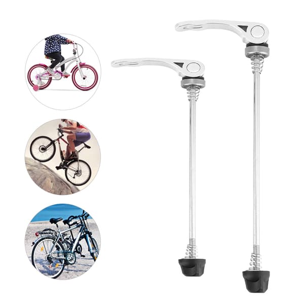 Mountainbike Quick Release Spyd Sæt Forreste Bagaksel Sølv 1 Par
