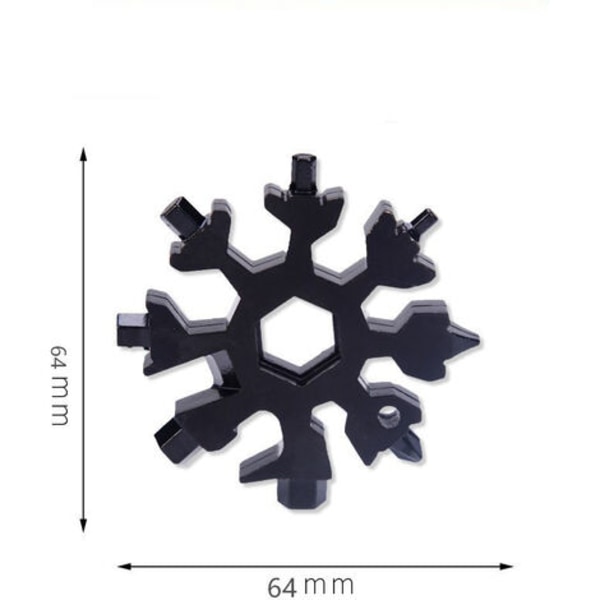st Snowflake Multi-Tool 18 i 1 bärbart rostfritt stål Allsmäktigt verktyg för dagliga resor Camping Äventyr Dagliga verktyg
