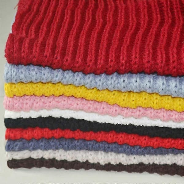 Strikket Infinity Halsvarmer, Blød Garn Loop Tørklæde Cirkulær Snood Halsgaiter til Vinter Daglig Brug 30x52x1cm