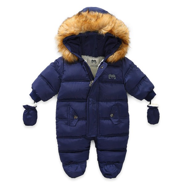 Baby fleece bodysuit, marineblå 66 cm