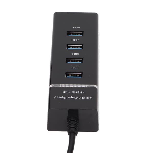 4 Port USB 3.0 Hub Hög Hastighet Kompakt Design Säkert Skydd Adapter