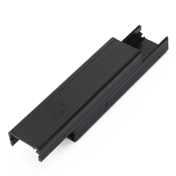 Svart aluminiumhus for PCB-instrument - 25*25*100mm