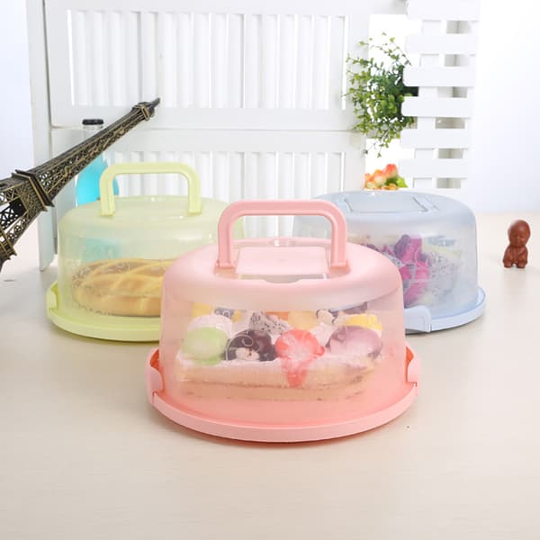 Bærbar Cupcake-boks med håndtak - Transparent kakeoppbevaring