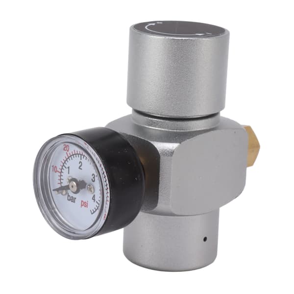 Trykregulator i rustfrit stål 0-60 PSI Hjemmebrygning Multifunktionel Slangetrykreducer
