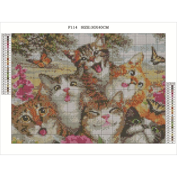 diy diamond painting animal series - cat (40*30)