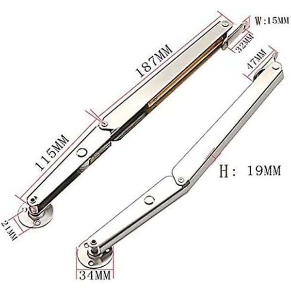 Gasfjäder, 100n gasfjädrar, stödgångjärn för lyftlock, hydraulisk gasfjäder för att lyfta möbeldörr Skåp Köksskåp Leksakslåda (2-pack)