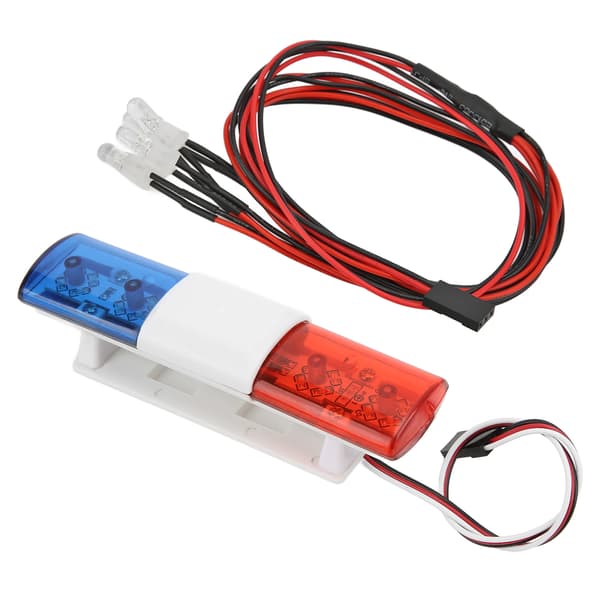 RC Bil LED Lamper Fjernkontroll Crawler Simulering Flash Bar 4 Hvitt Lys Oblate
